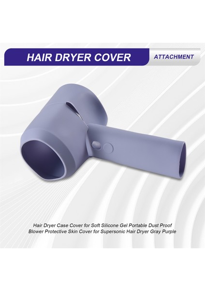 Dyson Yumuşak Silikon Jel Taşınabilir Toz Düzeltici Üfleyici Koruyucu Cilt Kapağı Supersonik Saç Kurutucu Gri Mor (Yurt Dışından) fırsatları