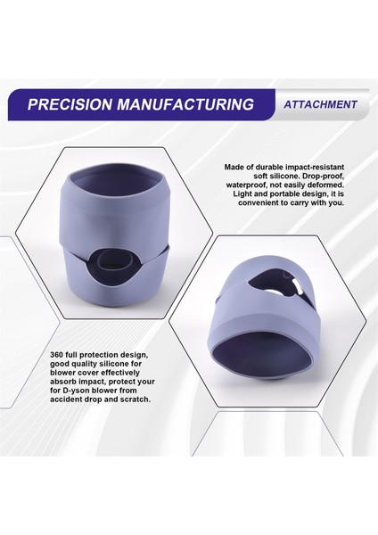 Dyson Yumuşak Silikon Jel Taşınabilir Toz Düzeltici Üfleyici Koruyucu Cilt Kapağı Supersonik Saç Kurutucu Gri Mor (Yurt Dışından) indirimleri