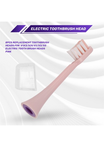 8pcs Xiaomi Soocas V1X3/X3U X1/x3/x5 Elektrikli Diş Fırçası Kafaları Pembe (Yurt Dışından) fırsatları