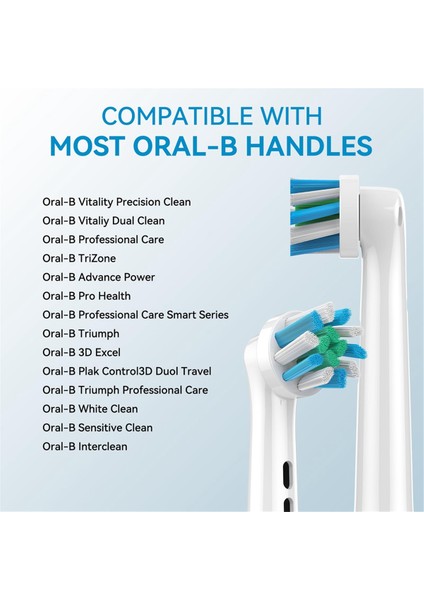 8pcs Oral-B Modelleri Için Elektrikli Diş Fırçası Yedek Kafaları Dupont Kılları Üstün Plak Çıkarma Için Bükülmüş Tasarım (Yurt Dışından) fırsatları