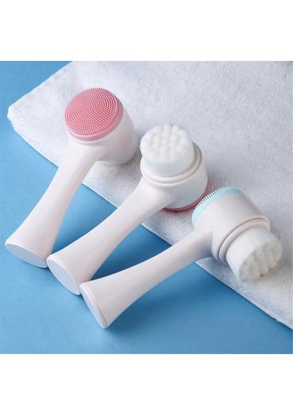 3D Çift Taraflı Yüz Temizleyici, Manuel Masaj Yüz Fırçası, Yumuşak Kıl Çift Taraflı Yüz Temizleyici Mavi (Yurt Dışından) indirimleri