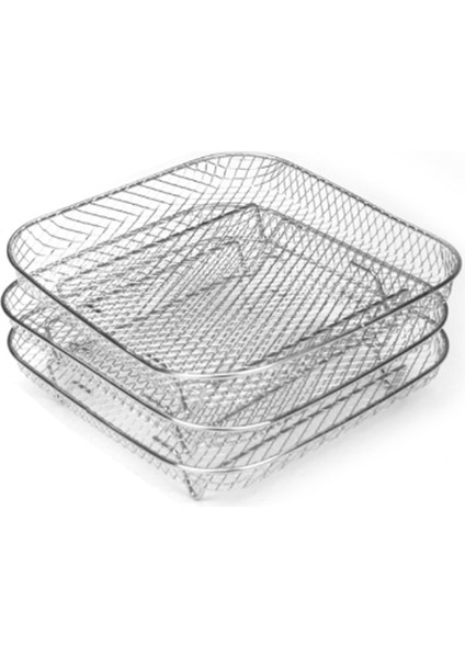 Hava Fritöz Rafları, Kare Üç Katman Istifleme Paslanmaz Çelik Raf, Sıcak Hava Fritöz Aksesuarları, Hava Fritöz Aksesuarları (Yurt Dışından)