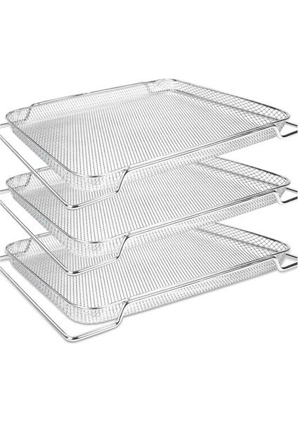 3pcs Breville Için Hava Fritöz Sepeti Breville Akıllı Fırın Hava Fritöz Pro Paslanmaz Örgü Sepetler Hava Fritöz Parçaları Fırın Için Örgü Tepsisi (Yurt Dışından)