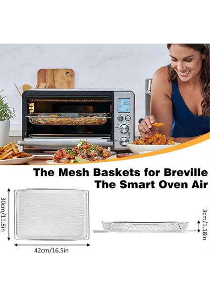 3pcs Breville Için Hava Fritöz Sepeti Breville Akıllı Fırın Hava Fritöz Pro Paslanmaz Örgü Sepetler Hava Fritöz Parçaları Fırın Için Örgü Tepsisi (Yurt Dışından) modelleri