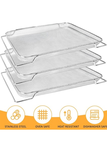 3pcs Breville Için Hava Fritöz Sepeti Breville Akıllı Fırın Hava Fritöz Pro Paslanmaz Örgü Sepetler Hava Fritöz Parçaları Fırın Için Örgü Tepsisi (Yurt Dışından) indirimleri