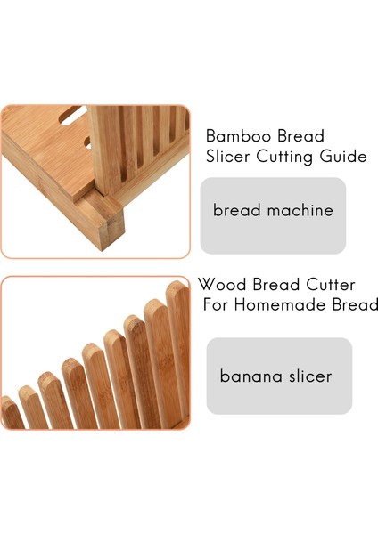 Bambu Ekmek Dilimleyici Kesme Kılavuzu - Ev Yapımı Ekmek, Somun Kek, Katlanabilir Simitler Için Odun Ekmek Kesici Katlanabilir ve Kırıntılar Tepsisi ile Kompakt Harika Çalışıyor (Yurt Dışından) fırsatları