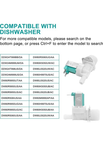 DC62-30314L Bulaşık Makinesi Samsung Diş Çamaşır Makinesi Için Su Giriş Valfi Montajı PS4209101 PAP5582579 (Yurt Dışından) indirimleri