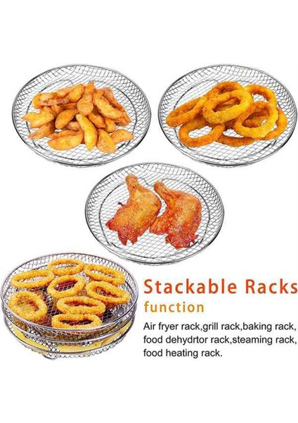 Fritöz Rafı Fritöz Kirpisi Rafı Çok Fonksiyonlu Istiflenebilir Izgara Izgara Rafı Kişiler 8 Inç Derinliğinde Fryers Mutfak (Yurt Dışından) fırsatları