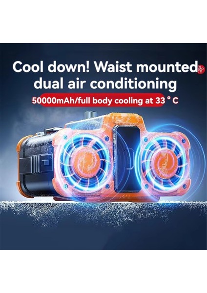 Çift Hava Delikleri, Çıkarılabilir Pil, Yüksek Sıcaklık Çalışmasında Taşınabilir Klipsli 100MAH Bel Monte Edilmiş Fan (Yurt Dışından) fırsatları