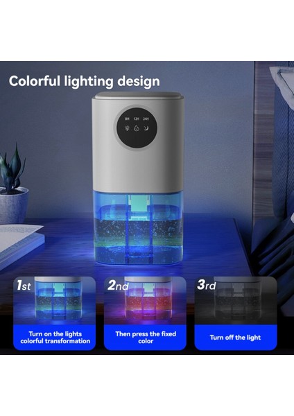 Akıllı Nem Alıcı Ev Taşınabilir 1.7l Büyük Kapasite Banyo Bodrum Için Uygun Zamanlama ve Renk Işıkları Uk Fiş (Yurt Dışından) indirimleri