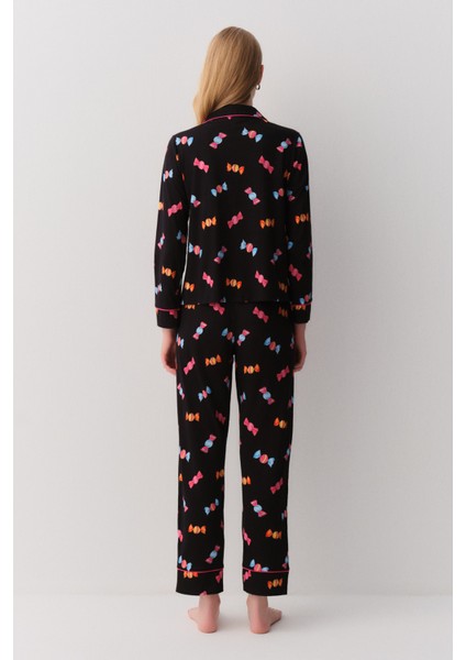 Candy Gömlek Yaka Pijama Takımı fırsatları