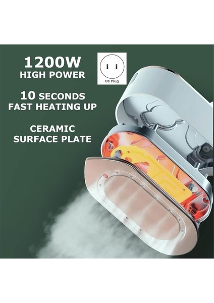 Giysiler Için Seyahat Buharlayıcı Taşınabilir Mini -1200 Watt 10S Hızlı Isıtma -Ev Için Dijital Ekranla, Bize Fiş Seyahat (Yurt Dışından) indirimleri