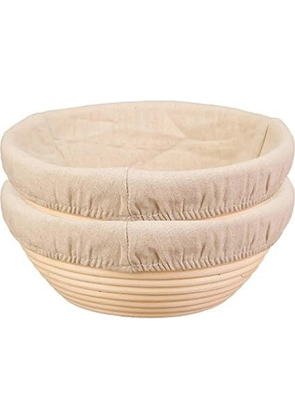 2pcs Ekmek Prova Sepeti Bez Kapak Kombinasyonu, Ekmek Koruma Sepeti, Maya Fermantasyonu Için Pişirme Kasesi (Yurt Dışından)