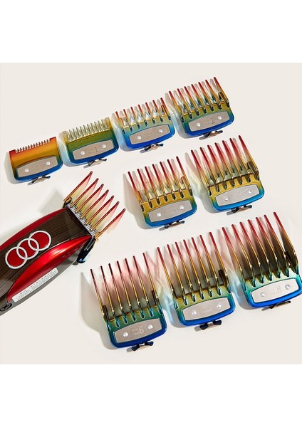 10 Adet Profesyonel Saç Klipsini Metal Klip Kılavuzları Wahl Clippers Için Tarak Muhafızlarını Sınırlar (Yurt Dışından) modelleri