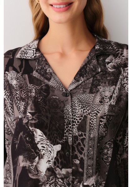 Rustic Gömlek Yaka Pijama Takımı modelleri