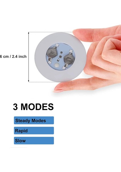 Işıklı Yapışkanlı Bardak Altı Aparatı Ledli 3 Fonksiyonlu 6 Cm Çap (4915) Go-53-vice/(1395)