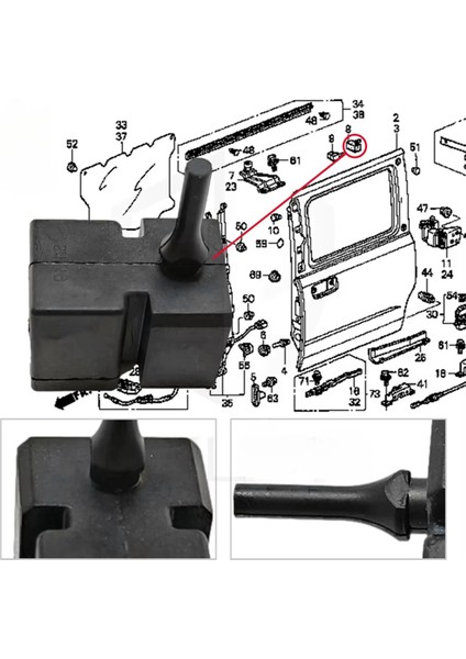 Otomobil Gövde Parçaları 72517-SCC-000 Araba Sürgülü Kapı Üst Rayı Kauçuk Durdurucu Honda Odyssey Mobilio Freed Step Wgn Gb1 (Yurt Dışından) indirimleri