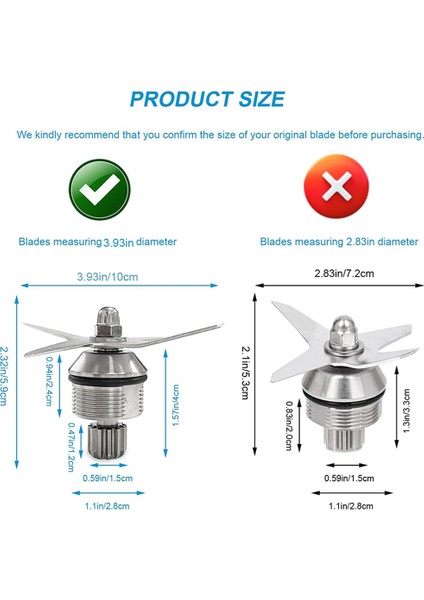 Blender Blade Montaj Değişimi Vitamix 105733 A2300 A2500 A3300 A3500 PRO750 7500 5300 Blender Montajı (Yurt Dışından) fırsatları