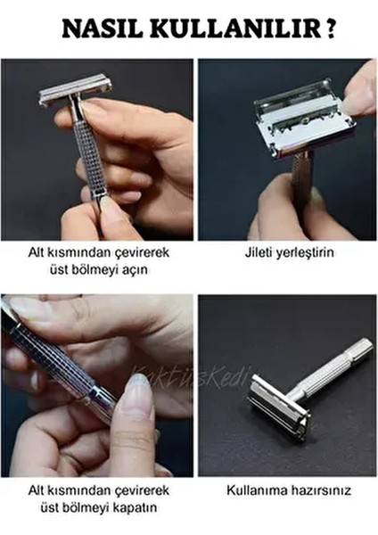 Big Roc Geleneksel Tıraş Aleti Manuel Tıraş Makinesi + 10 Yaprak Jilet Hediyeli fırsatları