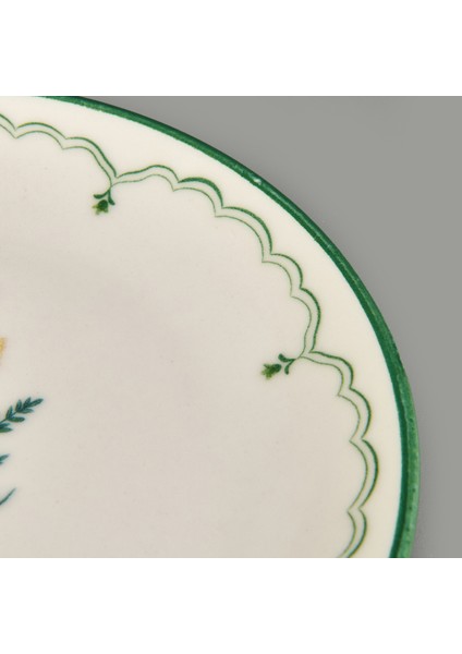 Ebru 4'lü Porselen Tatlı Tabağı Seti - Renkli - 19 cm indirimleri