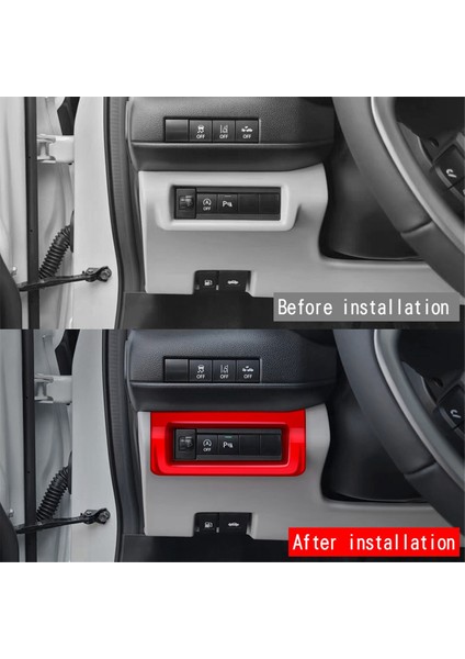 Araba Çok Fonksiyonlu Düğme Trim Çerçeve Sticker Iç Aksesuarlar Suzuki Swift 2024 Lhd Kırmızı (Yurt Dışından) modelleri
