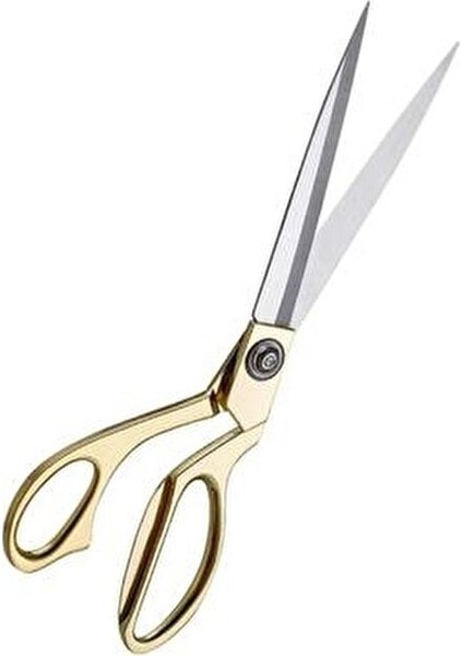 Kumaş, Deri, Kot Kesim 24CM Altın Sarısı Profesyonel Terzi Makası