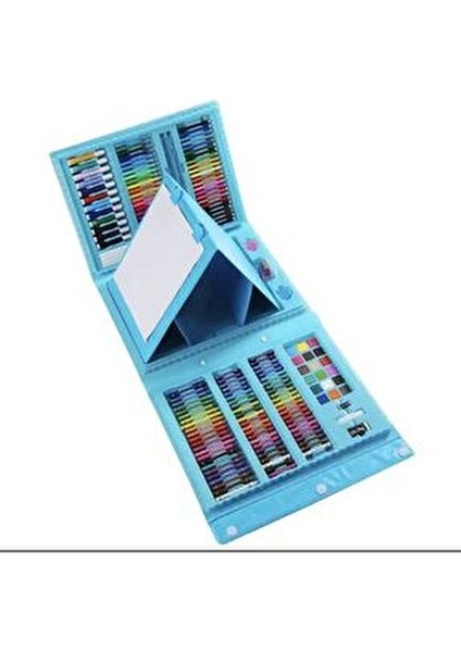 208 Parça Çocuk Boyama Seti Kırtasiye Hediye Kutusu Fırça Seti Kuru Kalem Pastel Boya fiyatları