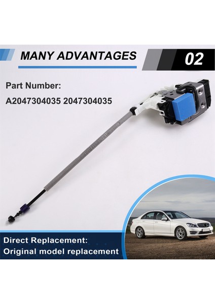 A2047304035 Mercedes Benz C-Class E-Class Glk Sls 2007-2015 Için Araba Arka Sağ Kapı Kilidi Aktüatörü 2047304035 (Yurt Dışından) indirimleri