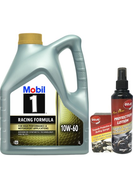 1 10W-60 Motor Yağı 4 Litre ( Üretim Yılı: 2023 ) + Gojo Torpido Bakım Seti