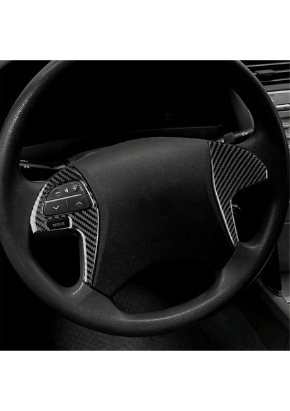 Karbon Fiber Araba Direksiyon Simidi Düğme Kapağı Trim Dekoratif Toyota Camry 2007-2011 Iç Aksesuarlar (Yurt Dışından) indirimleri