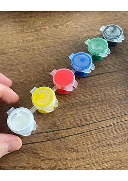 Akrilik Boya (6renk) Firça Hediye (2 Set) indirimleri