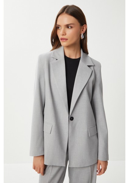 Geniş Pensli Poliviskon Palazzo Pantolon LGP0021 Gri indirimleri