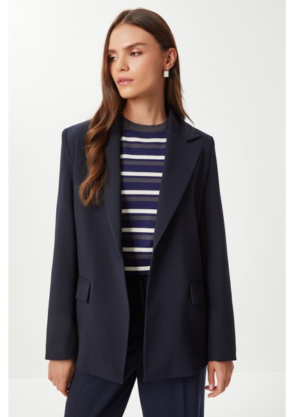 Geniş Pensli Poliviskon Palazzo Pantolon LGP0021 Lacivert indirimleri