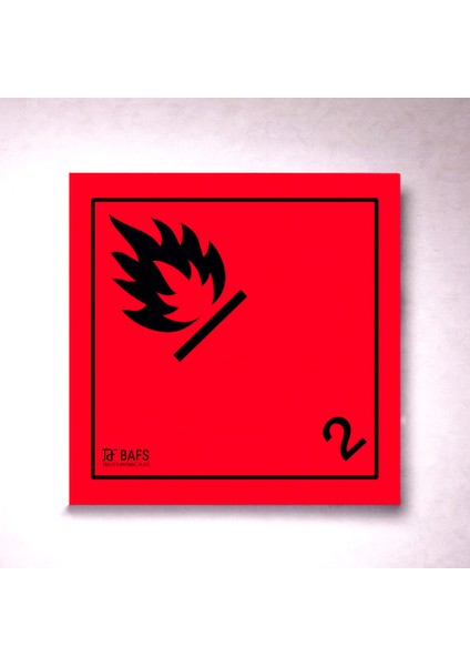 30X30 cm Adr Uyumlu Düz Ateş 2 Reflektörlü Uyarı Levhası Tehlikeli Madde Taşıma Güvenlik Plakası