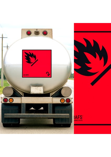 30X30 cm Adr Uyumlu Düz Ateş 2 Reflektörlü Uyarı Levhası Tehlikeli Madde Taşıma Güvenlik Plakası fiyatları