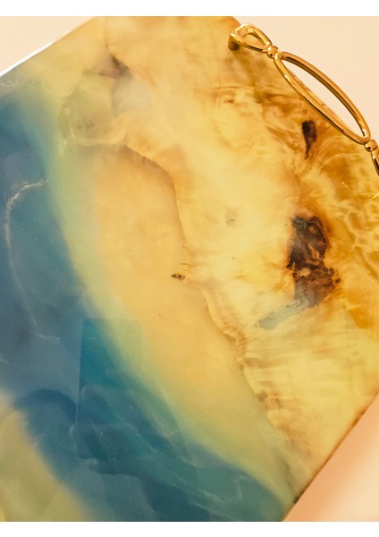 Doğal Mazel Ağacı ve Epoksi Tasarımlı Dekoratif Tepsi fiyatları