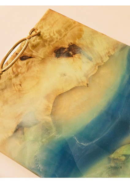 Doğal Mazel Ağacı ve Epoksi Tasarımlı Dekoratif Tepsi modelleri