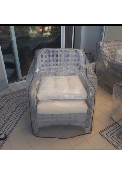 Bahçe Mobilya Koruma Kılıfı UV Katkılı Şeffaf Naylon Kuşgözlü 90x90 cm Tekli Ambalaj modelleri