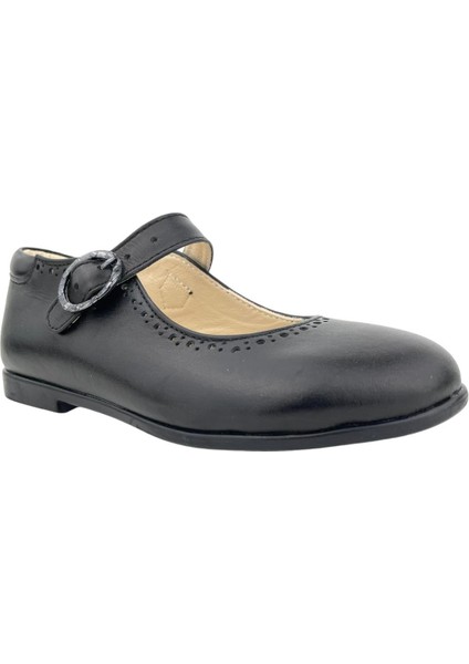 Janset Hakiki Deri Tokalı Okul Ayakkabısı Siyah fiyatları