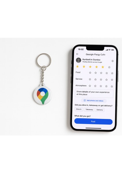 Nfc Google Yorum ve Puan Anaharlığı 3cm 5 adet anahtarlık
