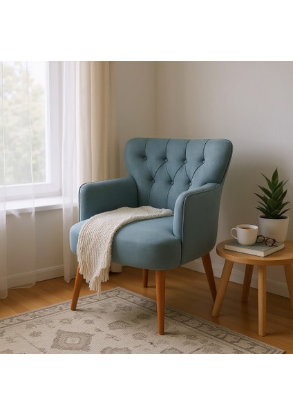 Roma Berjer Modern Tekli Koltuk -Babyface Kumaş - Ahşap Demonte Ayak - Gri Renk fiyatları