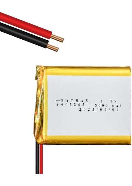 905565 3.7V 5000MAH Lityum Polimer Pil