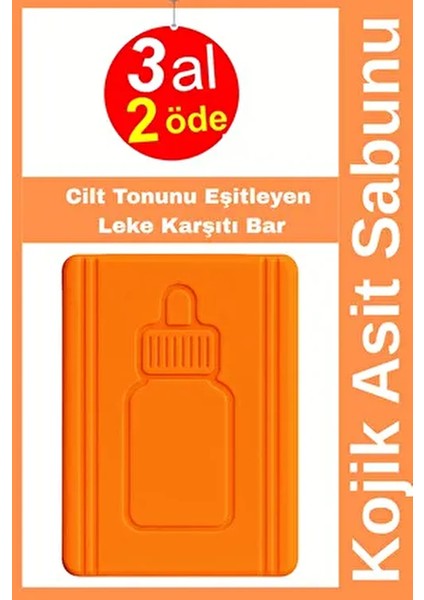 Kojik Asit Sabunu, Zerdeçal ve Kojik Asit Etkisi Ile Leke Karşıtı Temizleme Barı Kojik Sabun