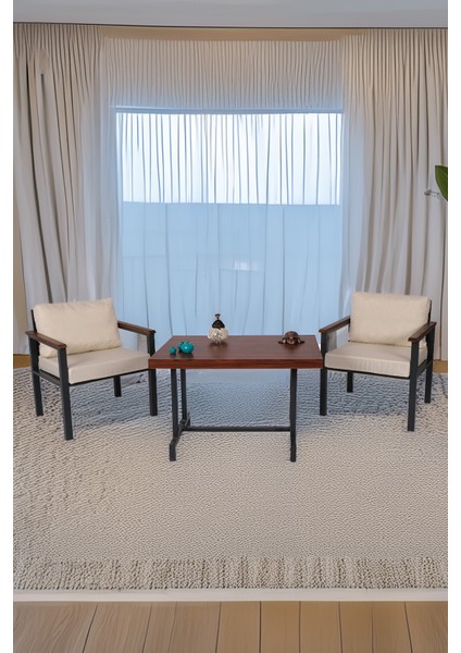 Balkon Mobilyası, Metal Oturma Grubu, Balkon Seti, Kafe Koltuğu, Teras Takımı, 2 Tekli Koltuk + 1 Adet Masa fiyatları