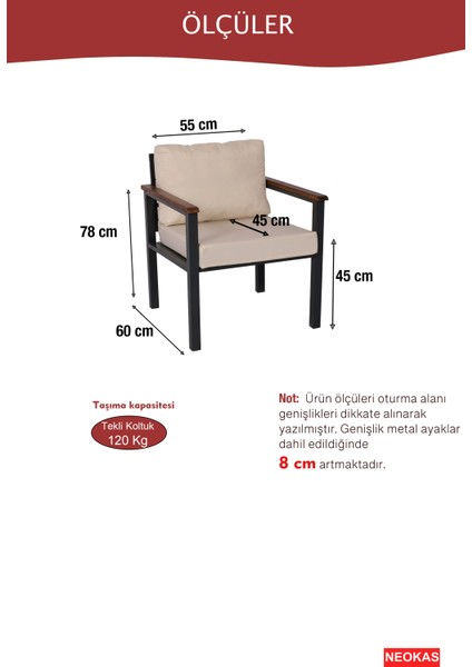 Balkon Mobilyası, Metal Oturma Grubu, Balkon Seti, Kafe Koltuğu, Teras Takımı, 1 Koltuk fırsatları