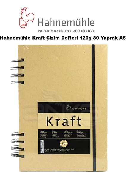 Kraft Çizim Defteri 120G 80 Yaprak A5