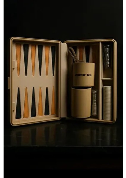 Mercedes Amg Hakiki Deri Tavla Takımı Şık Tasarım ve Kaliteli Malzeme ile 2 Parça