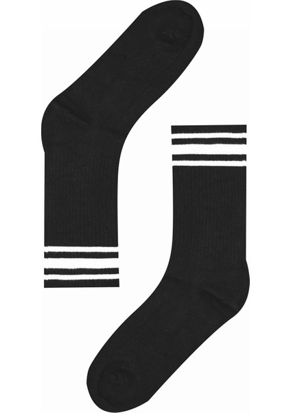 Siyah Çemberli Bamboo Soket Çorap