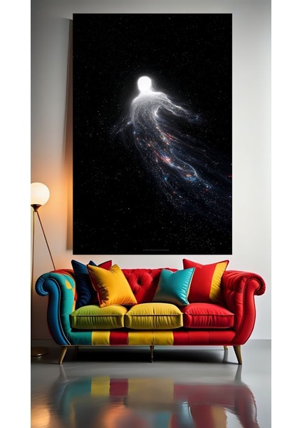 Ruh ve Galaksi V1 Ev Duvar Salon Güzellik Salonu Ofis Dükkan Dekarasyon Kanvas Tablo