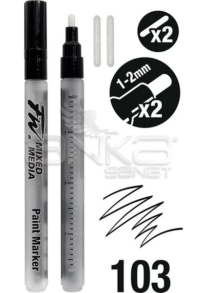 Fw Mixed Media Paint Marker Sets 103 1-2mm Yuvarlak Uç (S) fiyatları